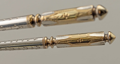 Norwegian Silver Caviar Spoons ((Set of 2) - J Tostrup 